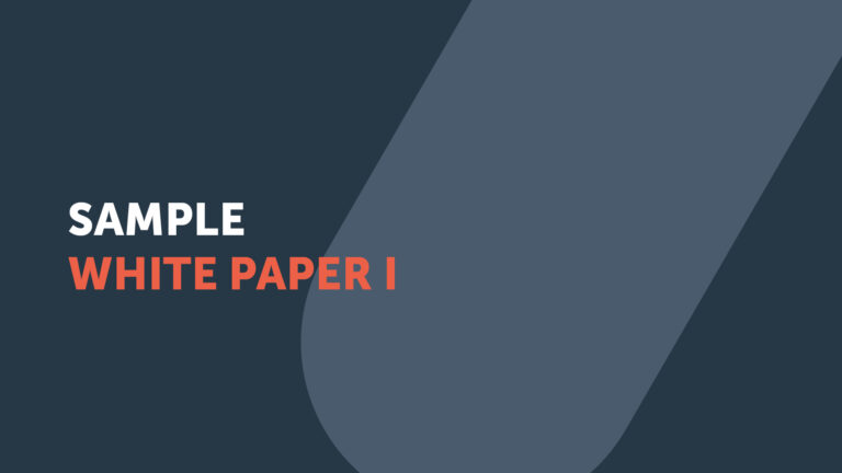 Sample Automotive Whitepaper
